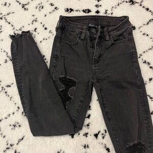 Women's Black Distressed Jeans